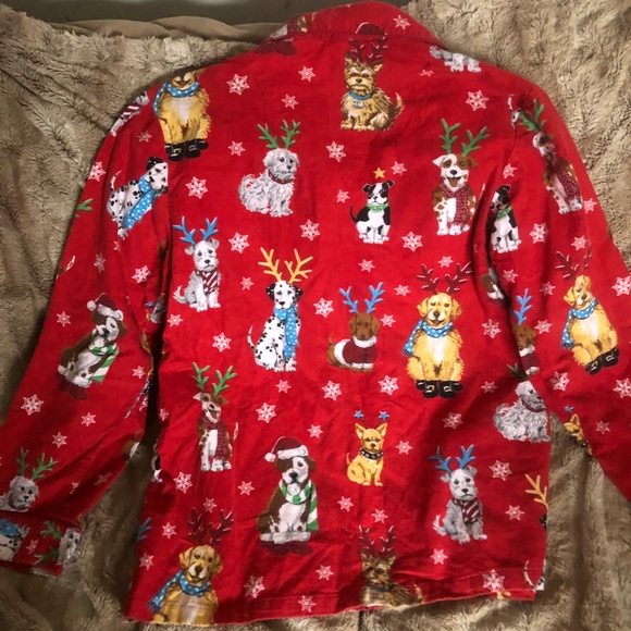 REDUCED-NICK&NORA VINTAGE REINDOGS HOLIDAY PJS,RARE PLUS SZXXL VERY EUC NO FLAWS - Picture 7 of 14